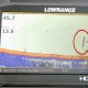 ホンデックス　VS　ローランス　魚探画面（高速走行時）